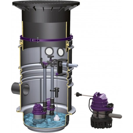 Poste de relevage Aqualift S (Eaux claires) - 1 pompe 